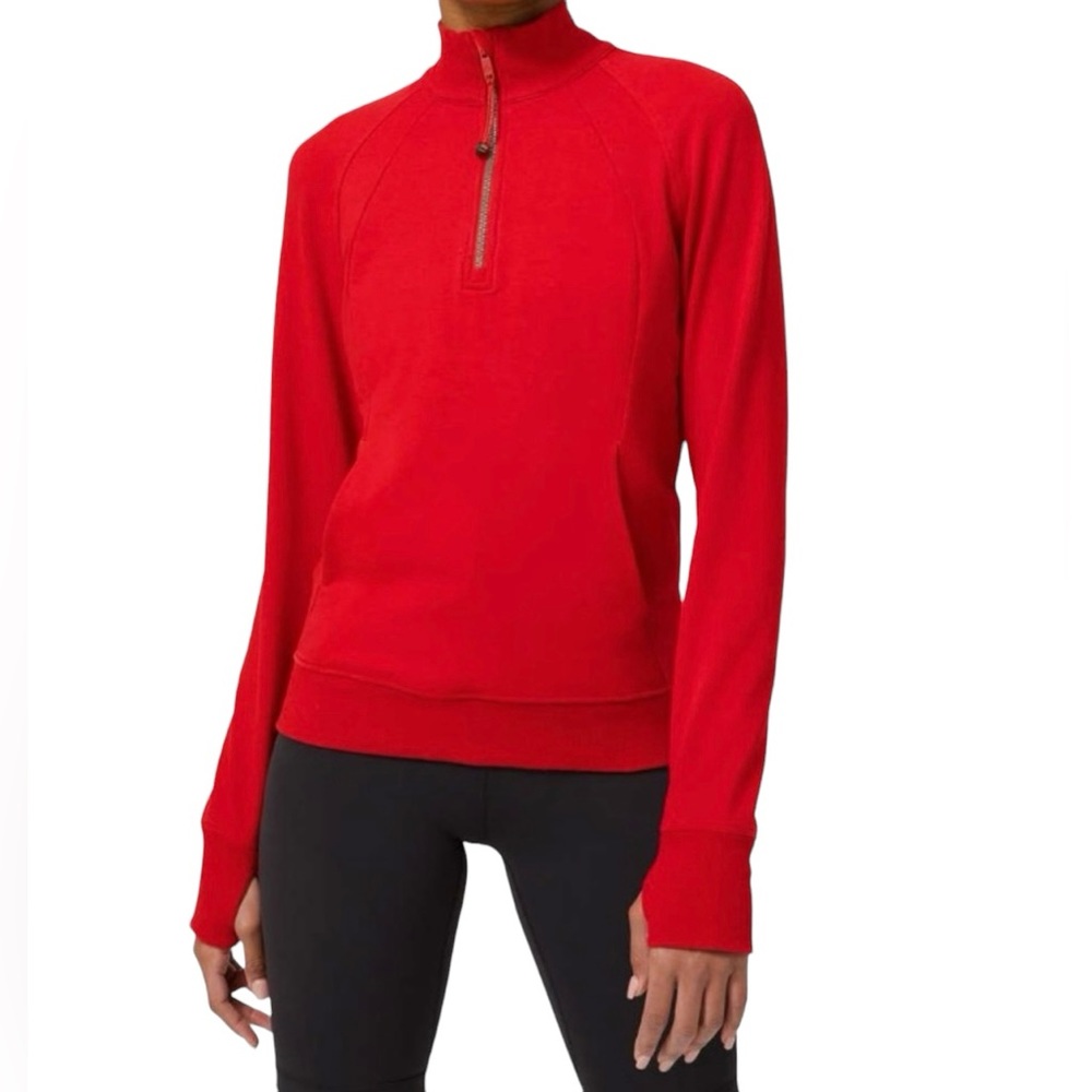 Lululemon Scuba 1/2 Zip Dark Red Size 6